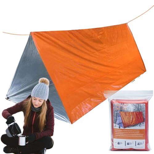Refugio de Supervivencia, Tienda de campaña, Saco térmico Ligero, Resistente al Viento, Impermeable, Saco de Dormir de para Hombres, Mujeres, montañismo, Camping, Senderismo