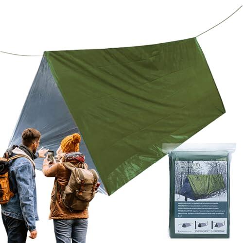 Refugio de Supervivencia, Tienda de campaña, Saco térmico Ligero, Resistente al Viento, Impermeable, Saco de Dormir de para Hombres, Mujeres, montañismo, Camping, Senderismo