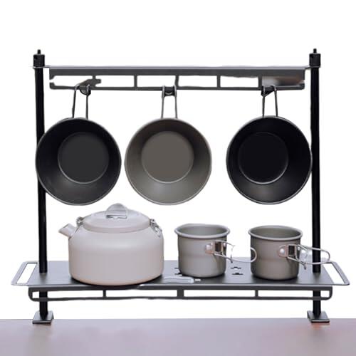 Generico Estante de mesa de camping plegable, estantes de mesa de camping