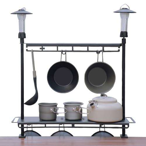 Mesa de camping para almacenamiento, estante de mesa de camping