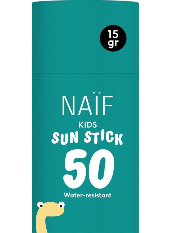 Naïf - Protector solar en barra para niños - FPS 50 - A partir de 3 años - Protección UVA y UVB - Resistente al agua - Dermatológicamente probado - Sin microplásticos - Sin perfume- 15g
