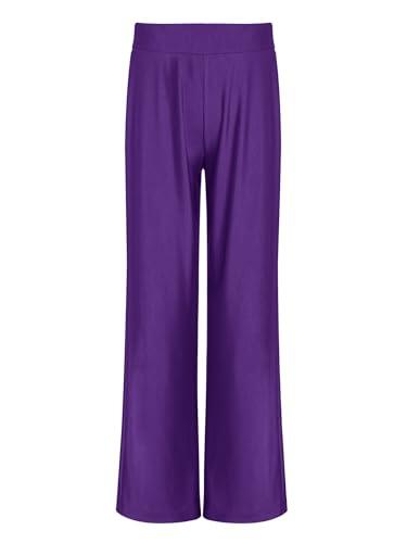 Yihuimin Pantalon para deportes de patinaje artístico niños pantalones pantalones deportivos danza gimnasia traje, morado, 122-128