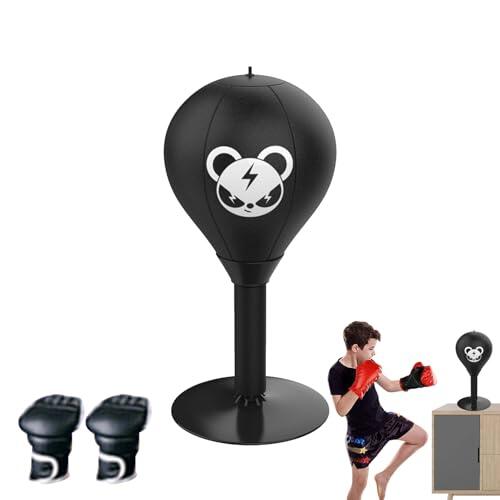 Saco de Boxeo de Escritorio para aliviar el estrés,Saco de Boxeo de Escritorio - Pelota de relajación de de Mesa - Bolas Creativas de Velocidad de de succión Fuerte, Pelota de de