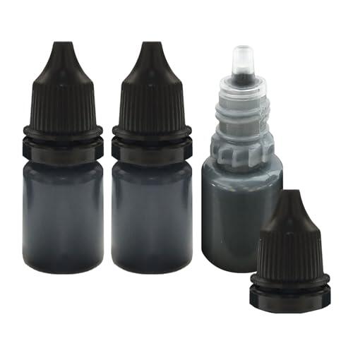 Tinta de recambio para tinta negra – 10 ml de tinta de repuesto multiusos | Botella fácil de usar con punta de precisión, relleno para sobres, bolsas de la compra, tarjetas postales, álbumes de