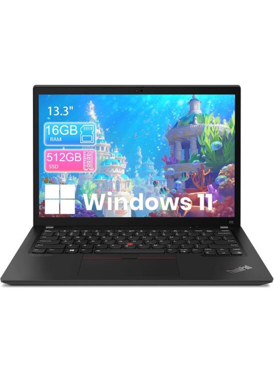 Lenovo ThinkPad X13 Gen 2 FHD Ordenador portátil, 11th Gen Intel Core i5-1145G7, 16GB de RAM, 512GB SSD, HDMI, Thunderbolt, EU QWERTY Teclado, Win11 Pro (Reformado)