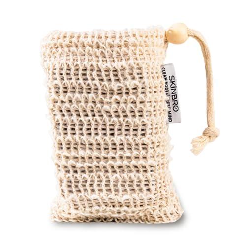 SKINBRO Bolsas de jabón para jabón sólido – Red de jabón natural y bolsa de jabón exfoliante para jabón para el cabello, barra de jabón y barra de jabón – Esponja de ducha para hombres, accesorios de
