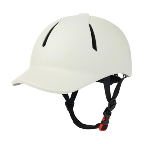 LeeQinersw Casco Ecuestre de para Equitación con Protección Resistente y Ventilación Ajustable Fabricado en PC Adecuado para Ciclismo Senderismo y, S Beige