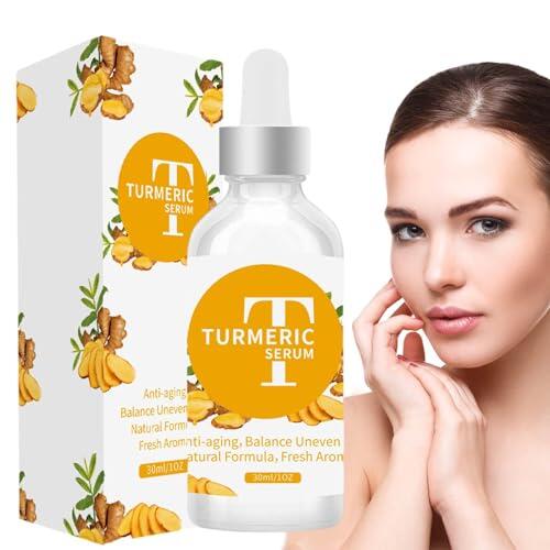 de cúrcuma para la cara - El eliminador de manchas oscuras de de cúrcuma orgánico de 30 ml la piel de la cara,Esencia facial para mujer, uniforme de la piel, hidrata la seca, restaura la elastici