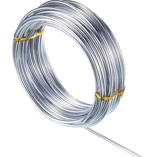 Alambre Artesanal Plegable - Alambre De Aluminio Suave, Hilo De Aluminio Suave Antióxido Color Plata | Materiales Para Bricolaje Alambre Metálico Para Apasionados Principiantes Profesionales