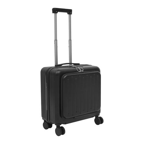 YOICUATGNA Maleta de mano con ruedas de 18 pulgadas, ligera maleta de viaje de negocios, apertura frontal, maleta con equipaje TSA, puerto USB, compartimento para portátil, equipaje de mano, maleta de