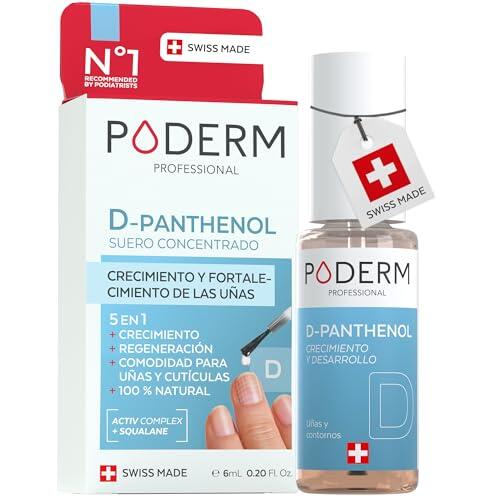 Poderm 5 en 1 Sérum Booster Uñas - D-Pantenol | Tratamiento Fortificante para Uñas Frágiles - 6 ML | Favorece el Crecimiento & Limita la Rotura | 100% Natural - Desarrollado por un Podólogo en Suiza