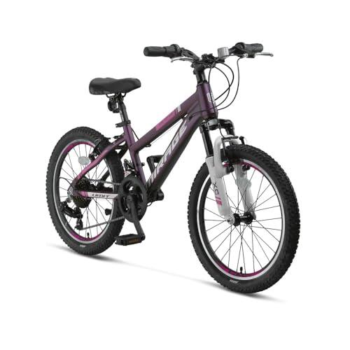 DEPORBIKES Bicicleta 20 Pulgadas niña | Bicicleta niña 6-10 años + Cuadro Aluminio + Cambio Shimano 18v | Diseño Seguro y Resistente