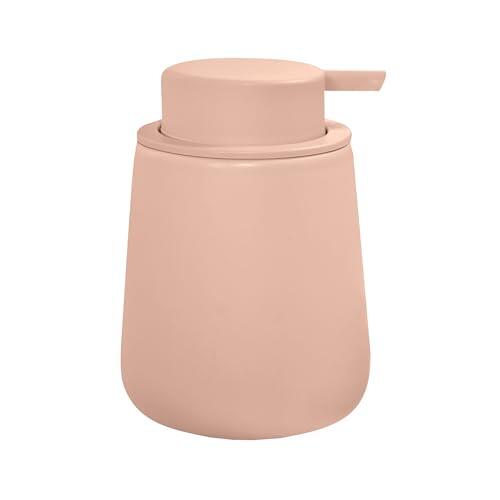 MSV - Dispensador de Jabón de Cerámica Maonie - Bomba Práctico - 8,5x8,5x12,6 cm - 0,3L - Rosa - Ideal para Cocina y Baño - Diseño Elegante y Funcional