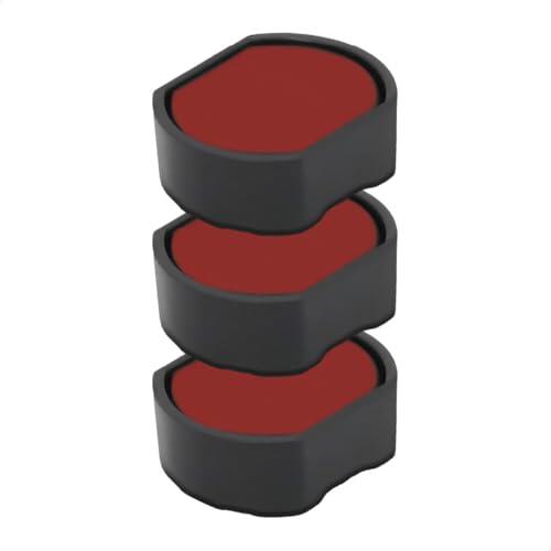 Cartucho de tinta para Trodat Printy 4612 | Cartucho Trodat 6/4612 (Pack de 3 - Rojo)