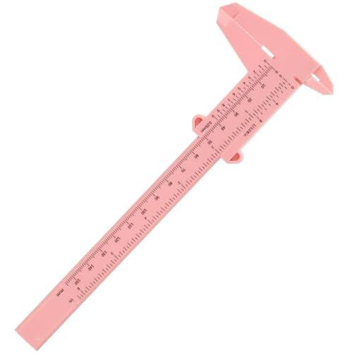 MAGICLULU Calibrador Portátil para Cejas y Visagismo 150 MM Herramienta de Medición en Plástico Rosa para Salones de Belleza y Uso Personal