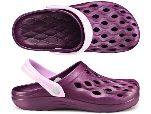ESTRO Zapatillas Cross Mujer Suecos - Zuecos Mujer Verano Clogs Zapatillas Cross Hombre Zuecos Hombre Jardin CF01 (39 EU, Violeta)