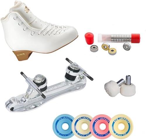 L'Estel Skates - STD Skates & Wheels - Edea Tempo+STD Master - Patinaje Artístico Ruedas (Blanco, 35)