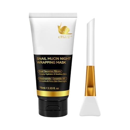 Nocturna | Facial 75ml Para Usar Toda La Noche,Gel Hidratante De Arcilla Iluminador Para Dormir Viajes Tras Entrenamiento Rutina Nocturna