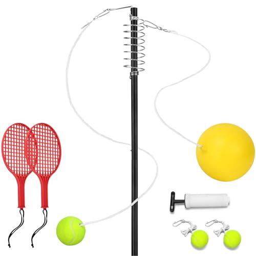 Genérico Juego De Tetherball - Interactivo con Pelotas Y Raquetas | Juego De Tetherball para Jardín,para Parque Patio Césped Escuela Adultos Adolescentes Niños Estudiantes Entusiastas
