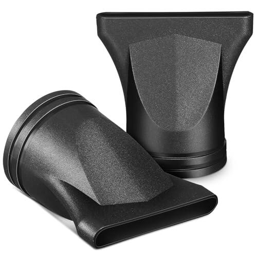 VINTORKY Boquillas para Secador de Pelo 2 Piezas, Accesorio Concentrador de Aire para Secador Diámetro 4,5 Cm, Plástico Negro, para Peinado Preciso y Secado Profesional en Peluquería
