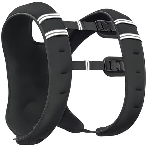 HOMCOM Chaleco Lastrado 5 kg, Chaleco Peso Entrenamiento Transpirable, con 2 Correas Ajustables y Bandas Reflectantes, para Entrenamiento de Fuerza, Jogging, Negro