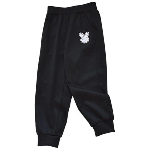 Pantalones Niña Pantalones Deportivos para Niñas Moda Infantil Ropa Cómoda Leggings Diarios Verano Primavera Otoño Edades 2 a 10 Años (Black, 7-8 Years)