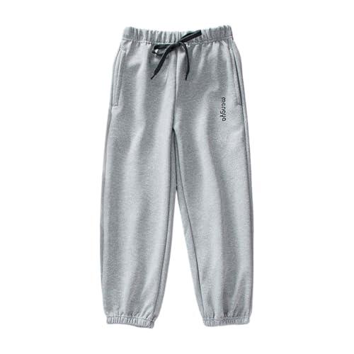 Genérico Pantalon Chandal Niña Pantalones Deportivos Casuales para Niñas con Cintura Elástica y Puños en Tobillos Confortables Transpirables Ropa Diaria Infantil Juvenil (Grey, 7-8 Years)