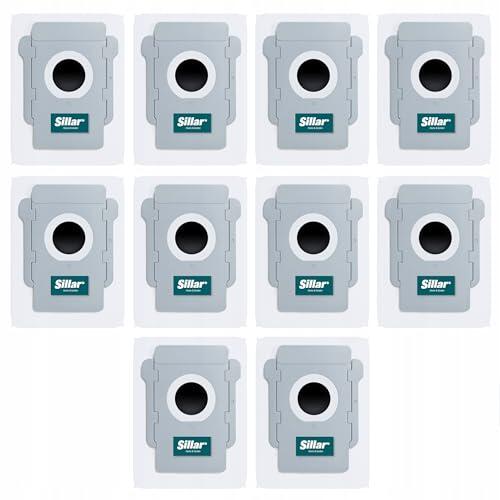 Sillar 10 Bolsas de Repuesto Compatibles para iRobot Roomba i3+ i4+ i5+ i6+ i7+ i8+ j7+ j9+ s9+ 10s, Bolsas para Aspirador Robot, Recambios de Filtro y Recambio Compatible