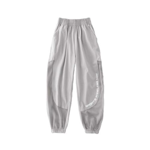 Pantalon Niño 5 Años Pantalones Deportivos Ligeros con Malla Transpirable para Niños Activos Jugar al Libre en Temporada Verano Primavera Comodidad y Movilidad (Grey, 7-8 Years)