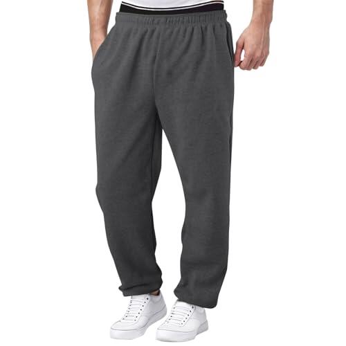 Genérico Pantalon Azul Niño Pantalones Deportivos Cargo con Cintura Elástica y Forro Polar para Niños Holgados y Sin Cordón (Dark Gray, 11-12 Years)