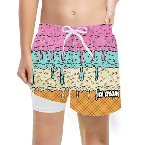 Pantalon Verde Niño Bañador Infantil de Verano para Playa y Piscina con Cintura Ajustable y Diseño Estampado Cómodo para Niños (14T=160)