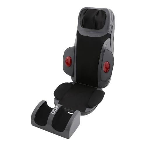 Asiento de masaje multifuncional para cuerpo entero, 3 intensidades, 15 min, masaje de espalda y cuello, esterilla de masaje con función de calor, masajeador de espalda para casa y oficina