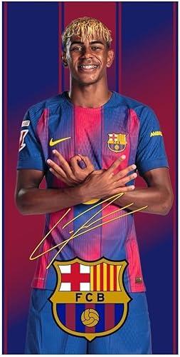 Barcelona FC Toallas de Playa, Microfibra, Diseño Lamine Yamal, Pedri y Escudo. 70 x 140 cm 9 Diseños a Elegir (Lamine 915073)