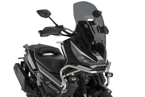 Puig 22576F Pantalla V-Tech Line Touring en metacrilato 4 mm aerodinámica 130 mm más alta perfil anguloso canalización de aire y alta resistencia UV, Ahumado Oscuro.