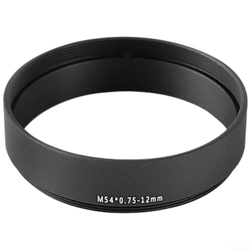 Tubo de extensión de aluminio M54 × 0.75 macho a macho para fotografía de telescopio astronómico - Anillo espaciador de ajuste de enfoque trasero para extensor de astrofotografía (M54 x 0.75-12 mm)