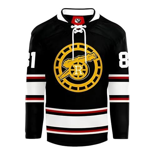 Oryvandel Sudadera de Hockey Heated Rivalry, Rozanov 81 & Hollander 24 Jersey con Cuello de Cordones, Camiseta Manga Larga Unisex Streetwear