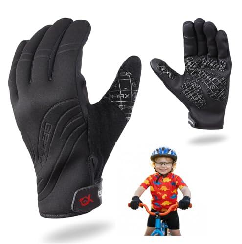 GearX Guantes de Neopreno para niños: Ciclismo, Bicicleta de montaña, Kayak, Paintball, Quad, Karting, conducción, Camping y Actividades al Aire Libre (Talla XL).