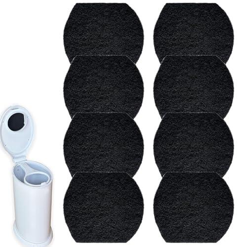 Desodorizador de cubos de pañales, eliminadores de olores de cubos de pañales, filtros de carbón absorbentes de olores de carbón activado para de bebé, desodorante de botes de basura, 8 Uds
