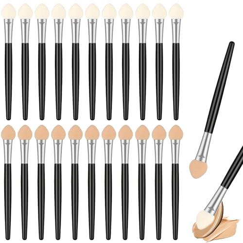 Apojgitn Juego de 24 pinceles de esponja, pinceles de espuma, pinceles para pintura, manualidades, manualidades, herramientas de cerámica, sombra de ojos, juego de pinceles