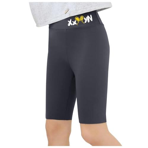 Pantalones Cortos de Niña Pantalones Cortos de Verano para Niñas con Diseño Conejito Cintura Alta Tela Delgada y Transpirable Ropa Exterior Cómoda (Grey, 7-8 Years)