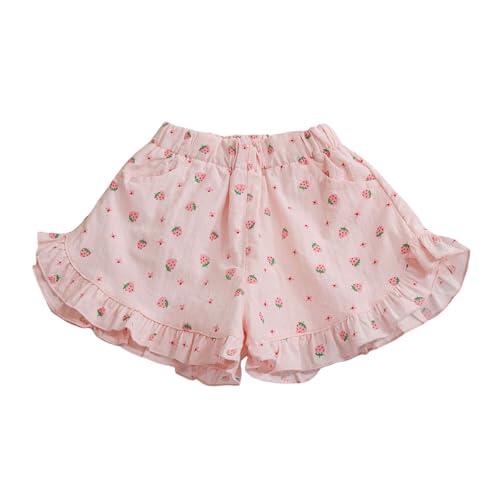 Genérico Pantalones Cortos de Running para Niña Pantalones Cortos Veraniegos para Niñas Pequeñas con Cintura Elástica y Transpirable Juego Interior Cómodo (3-4 Years)