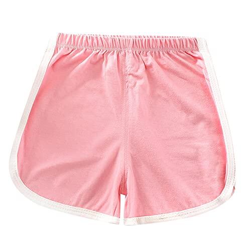 Pantalones Cortos Vaqueros para Niñas Pantalones Cortos de Verano para Niña con Diseño Cómodo y Temporada Calurosa (Watermelon Red, 2-3 Years)