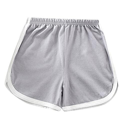 Pantalon Corto Chandal Rojo Niña Pantalones Cortos de Verano para Niña con Diseño Cómodo y para Temporada Calurosa (Grey, 0-6 Months)