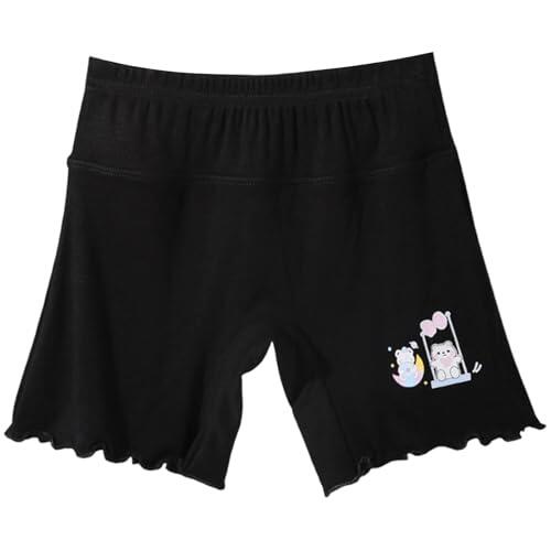 Genérico Pantalones Cortos Deporte Rojo Niña Shorts para Niña Confortables y con Tejido Transpirable para Uso Diario Ideal Edades de 4 a 16 Años (Black, 6-7 Years)