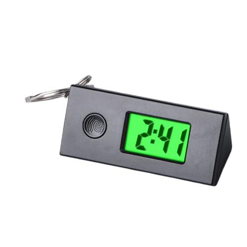 Jubilofex Reloj con llavero pequeño – Reloj digital con llavero, clip portátil, reloj electrónico para estudiantes, accesorio ligero multifunción para viajes, transporte diario, uso al aire libre