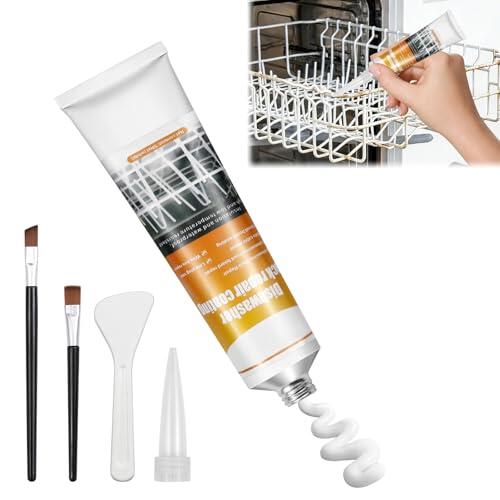 Kit Reparación Cesta Lavavajillas 50 ML con Pinceles Espátula y Boquilla