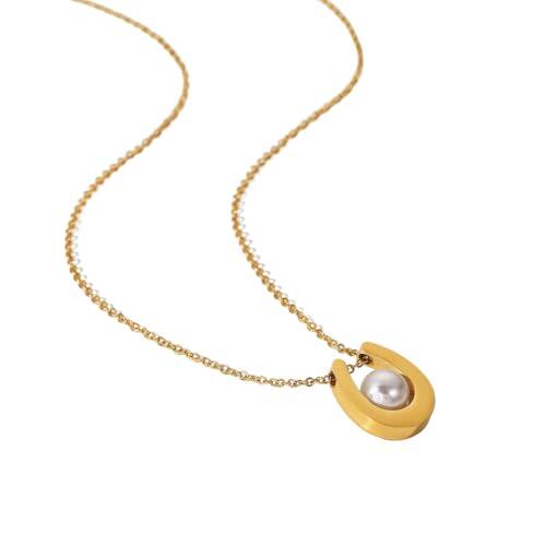 LIXSAZSE Collar con colgante para mujer, cadena decorativa para el cuello, gargantilla de acero inoxidable, joyería elegante, decoración de fiesta y aniversario