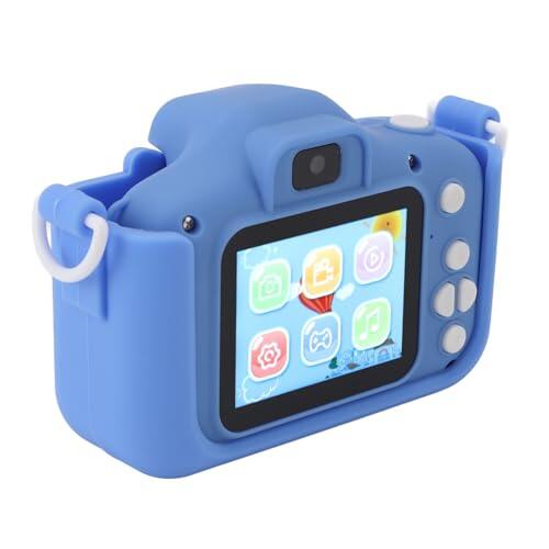 Tnfeeon Cámara Digital de Dinosaurio, Grabadora de Video 1080P con Lente Dual para Jóvenes Exploradores Captura Aventuras en HD Modo Selfie Divertido Fácil de Sostener a 3.5x2x2.6 Pulgadas (Blue)