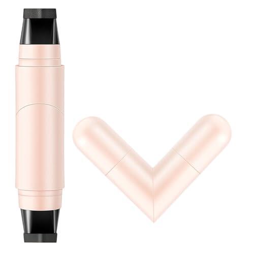 Muorruo Eyeliner de Sello con dos cabezales giratorios, secado rápido, larga duración, delineador líquido resistente al agua, resistente a manchas para un look de ojos de gato fácil (Marrón)