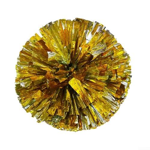 Juego de 6 pelotas de animadora para actuaciones de baile, material resistente y diseño colorido para fiestas y deportes (anillo de abuelo dorado y plateado)
